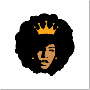 Black Queen | African American Woman | Black Girl Magic | Melanin Queen Posters and Art